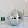 Pelota láser pelota de espejo pelota reflectante vidrio Bola de discoteca bar bola decorativa plateada pelota colgante flor de seda