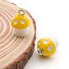 Colgante pequeño de hongo con dibujo de gotas de aceite de color, accesorios de joyería DIY, colgante de acrílico, pendientes hechos a mano, material de cuentas