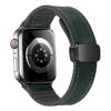 Adecuado para Apple Watch Correa de silicona de cuero genuino Apple Watch Correa de muñeca magnética de 49/45/44 mm para hombres y mujeres