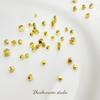Color oro de 18k cuentas de corte angular que conservan el color sección poligonal cuentas sueltas material para abalorios DIY hecho a mano accesorios para joyería
