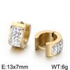 Explosiones transfronterizas moda acero inoxidable diamante circonita hebilla de oreja moda acero titanio hebilla de oreja joyería Joker