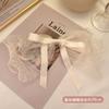 Tiara de Renda Preta 2022 com Presilha de Cabelo de Laço Grande, Presilha de Mola Popular Estilo Japonês de Bolinhas Fábrica Atacadista Top Craniano Alto