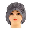 Amazon Silk Nightcap Touca de banho feminina de seda ajustável sem estrangulamento Casa plissada Mulberry Silk Quimioterapia Moon Cap