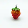 Nuevo Chinoiserie Nueva Resina Miniatura Fruta Artificial Lichi Sandía Fresa Colgante DIY Accesorios