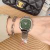 Relógio Milisha com Mostrador Quadrado Grande, Pulseira de Aço Inoxidável Simples e Casual, Relógio Feminino Minimalista e Estiloso de Celebridade da Internet