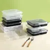 Caixas de embalagem descartáveis de grau alimentício, com múltiplas especificações, espessadas, à prova de vazamentos e derramamentos, para entrega comercial, caixas de almoço especiais para fast food