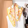 Pañuelo Cuadrado Delgado de Lujo Ligero para Primavera y Verano, Pañuelo de Seda Versátil y Elegante para Mujer, Pañuelo Decorativo para el Cuello de Estilo Suave, Diadema, Chal Multiusos