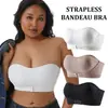 Banda Strapless Talla Extra para Mujer Estilo Extra Gordo de un Hombro Fruncido Cómodo Transpirable Base de Sujetador Anti-Exposición Espalda Hermosa Ropa Interior