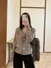 Cárdigan de Punto Han Xun Relajado y Elegante con Cuello Verde y Múltiples Bolsillos para Mujer 2026 Finales de Otoño Estilo Old Money Ropa Exterior 27499