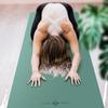 Tapete de yoga de borracha natural e PU antiderrapante absorvente de suor tapete de fitness alargado atacado logotipo do salão tipo linha da postura do lótus