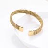 K pulsera de tenis sencilla para mujer de acero de titanio cuadrado europeo y americano transfronterizo ins oro de 18k plata alrededor de oro que no se desvanece venta al por mayor