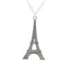 Collar retro transfronterizo de la Torre Eiffel, cadena larga para suéter, colgante, joyería al por mayor