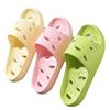 Zapatillas de baño con fugas para mujer, de verano, para interior y hogar, huecas, antideslizantes, con suela gruesa, para parejas, sandalias de EVA para hombre