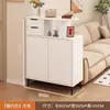 Novo modelo de sapateira para hall de entrada de casa, armazenamento bilateral integrado à entrada, adequado para apartamentos pequenos, armário divisório de foyer de sala de estar moderno e simples