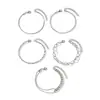 Pulseira de contas redondas abertas geométricas douradas transfronteiriça europeia e americana, conjunto de pulseiras empilháveis moderno minimalista, fashion e único