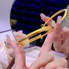 Pulsera Clásica Baifu de Oro Arena Vietnamita con la Palabra "Fu" Estilo Étnico Lujo Ligero Versátil Joyería Elegante para Mujer Imitación Oro Que No Se Desvanece