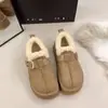 Sapatos Birkenstock de sola grossa para mulheres, quentes com forro de pelúcia, botas de neve para mulheres, novo estilo 2026, mocassins de inverno, sapatos felpudos, sapatos de algodão Birkenstock