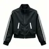 Chaqueta de béisbol estilo americano con cuello alto para mujer, nuevo modelo otoño 2026, top chaqueta corta versátil de moda petite