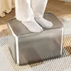 Caixa de armazenamento transparente simples feita de material PP, grande capacidade, para bancada da cozinha, uso doméstico, com alça e tampa