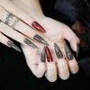 Colección Halloween Uña Larga Usable Acabada Uña Postiza Presionable Parche para Manicura Parche para Uña