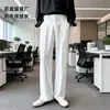 Calça Social Masculina de Alfaiataria Leve, Simples e com Caimento Solto, Estilo High Street Americano, Moda Diária de Verão, Para o Trabalho