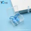 Protetores Auriculares de Silicone Macio Formato Nadadeira de Tubarão Isolamento Acústico de Três Camadas Sono Escritório Aprendizado Redução de Ruído Natação Proteção Auricular Protetores Auriculares à Prova d'Água