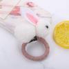 Nova corda de cabelo infantil bola de cabelo fofa anel de cabelo de coelho laço de cabelo de pelúcia de desenho animado para meninas acessório de cabeça elástico para cabelo