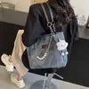 Bolsa Tote de Grande Capacidade Feminina Nova Moda Primavera e Outono 2025 Bolsa de Ombro Versátil Bolsa de Axila para Estudante Aula Trabalho