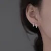 Pendientes de Aro Lisos con Pasador de Plata 925 para Mujer 2025 Nuevo Popular Diseño de Nicho Pendientes de Gama Alta Pendientes de Lujo Accesible