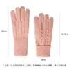 ¡Guau! Guantes de punto de invierno para mujer hechos a medida para cruzar fronteras, con forro polar, engrosados para abrigar, aptos para ciclismo al aire libre, compatibles con pantalla táctil
