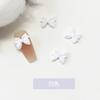 Joyas para uñas con lazo de color sólido, venta al por mayor, textura mate, versátiles, tridimensionales, pequeñas joyas para uñas con lazo de diamante