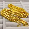 Juego de collar y pulsera chapado en oro de 18 quilates joyería hombres dominante comercio exterior joyería transfronteriza cadena de oro de simulación al por mayor