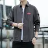 Camisa Masculina Manga Longa Algodão Workwear Camisa Masculina Estilo Japonês Camisa Casual Loose Top Primavera e Outono Casaco Novo