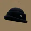 Sombrero de pescador elegante de ala ancha estilo Hepburn francés de fieltro de lana de alta gama Otoño/Invierno Adelgazante de rostro Temperamento