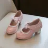 Zapatos de Cuero de Suela Blanda para Niñas Modelo Nuevo Primavera 2026 Zapatos de Princesa Bordados con Lazo de Suela Blanda Zapatos Individuales para Bebés Niñas