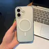 Funda magnética de succión con agujero grande y degradado IMD para teléfono móvil para Apple 16PROMAX tendencia 15 personalidad 13 mate 12/11