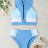 2026 Nuevo Traje de Baño de una Pieza Ajustado para Mujer Estilo Europeo y Americano Cremallera Ajustado al Cuerpo Deportivo Traje de Baño Transfronterizo Amazon Aliexpress