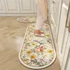 Alfombrilla de Cocina de Barro Diatomeas Fresca Transfronteriza Absorbente de Agua, Antideslizante, Resistente al Aceite, Sin Lavar Puerta de Entrada, Alfombra Especial Limpiable y Resistente a Manchas