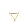 Joyería DIY de latón en blanco original. Accesorios 21*21 mm Hoja colgante triangular de tres agujeros en blanco