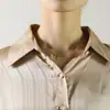 Collar de Lujo Accesible con Colgante de Titanio y Oro de 18K con Forma de Gota de Lava, Estilo Ins de Celebridad de Internet Europeo y Americano, Versátil, de Nicho, Gama Alta para Mujer