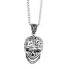 Joyería transfronteriza europea y americana collar de acero inoxidable para hombre hojas calavera aleación titanio imitación acero accesorios hip-hop