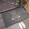 Alfombrilla absorbente de diatomeas para cocina, baño, puerta, secado rápido, antideslizante