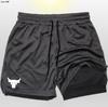 Pantalones Cortos Deportivos de Hombre Ngau Tau Transfronterizos de Falso Dos Piezas Anti-caminata de Doble Capa Pantalones Cortos de Running Fitness al Aire Libre Casuales