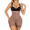Ropa interior moldeadora de una pieza popular para levantar glúteos transfronteriza, Pantalones ajustados de talla grande con tirantes finos y cremallera para levantar glúteos, Camisola moldeadora de cintura alta