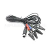 Mini Din de 8P a Pines de Electrodo 2.0*4 + Cable con Pinza de Cocodrilo Mediana, Pinza de Cocodrilo + Pines de Electrodo a Juego