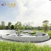 Banqueta de Piscina para Árvore de Fibra de Vidro com Formato Especial Curvo Assento Pré-fabricado de Concreto GRC Cadeira para Parque Urbano Externo Personalização