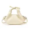 Bolso de hombro nuevo y simple de cuero PU suave para mujer, bolso cruzado con diseño de pliegues de moda, bolso de alta gama para el día a día