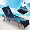 Suministro directo de fábrica funda de microfibra para silla de playa toalla reclinable toalla de playa bolsa impresión digital paisaje funda para reclinable
