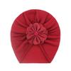 Gorro de Punto con Diseño de Flor de Cerilla, Moda Nueva de Primavera, Gorro Indio Cálido de Otoño e Invierno, Gorro Suave de Copa Plana con Tie-Dye para Niñas