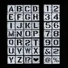 42 Peças Filme de Spray de Letras e Números Stencil de Pintura Branca Molde de Pintura Spray a Laser Stencil de Pintura Infantil